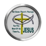 Jesus Therapy Modern Wall Clock