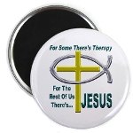 Jesus Therapy Round Magnet