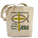 Jesus Therapy Tote Bag
