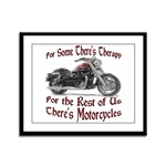 Motorcycle Therapy Framed Panel Print