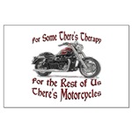 Motorcycle Therapy Large Poster