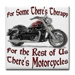 Motorcycle Therapy Tile Coaster