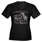 Motorcycle Therapy Women's V-Neck Dark T-Shirt