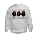 No Evil, No Fun Kids Sweatshirt