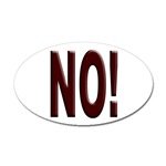 No, Nein, Non, Nyet, Nope Oval Sticker