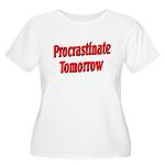 Procrastinate Tomorrow Women's Plus Size Scoop Nec