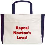Repeal Newton's Laws Beach Tote