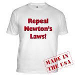 Repeal Newton's Laws Fitted T-Shirt