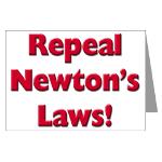 Repeal Newton's Laws Greeting Cards (Pk of 10)
