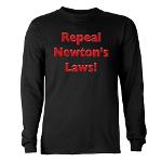 Repeal Newton's Laws Long Sleeve Dark T-Shirt