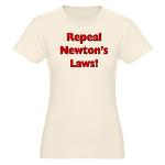 Repeal Newton's Laws Organic Women's Fitted T-Shir