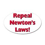 Repeal Newton's Laws Sticker (Oval)