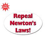 Repeal Newton's Laws Sticker (Oval 10 pk)