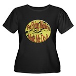 Flying Monkeys Women's Plus Size Scoop Neck Dark T