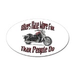 Bikers Have More Fun Oval Sticker