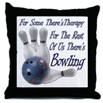 Bowling Therapy Throw Pillow