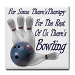 Bowling Therapy Tile Coaster