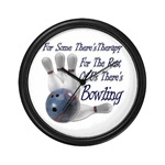 Bowling Therapy Wall Clock