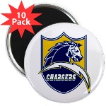 Chargers Bolt Shield 2.25" Magnet (10 pack)
