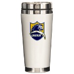 Chargers Bolt Shield Ceramic Travel Mug