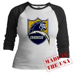 Chargers Bolt Shield Jr. Raglan