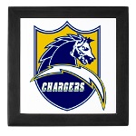 Chargers Bolt Shield Keepsake Box