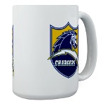 Chargers Bolt Shield Large Mug