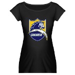 Chargers Bolt Shield Maternity Dark T-Shirt