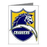 Chargers Bolt Shield Note Cards (Pk of 10)