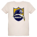 Chargers Bolt Shield Organic Kids T-Shirt