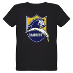 Chargers Bolt Shield Organic Kids T-Shirt (dark)