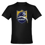 Chargers Bolt Shield Organic Men's Fitted T-Shirt