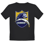 Chargers Bolt Shield Organic Toddler T-Shirt (dark