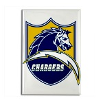 Chargers Bolt Shield Rectangle Magnet