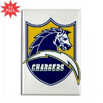 Chargers Bolt Shield Rectangle Magnet (10 pack)