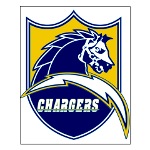 Chargers Bolt Shield Small Poster