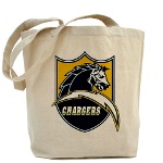 Chargers Bolt Shield Tote Bag