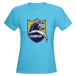 Chargers Bolt Shield Women's Dark T-Shirt