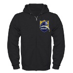 Chargers Bolt Shield Zip Dark Hoodie