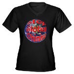 Stop Global Whining Women's V-Neck Dark T-Shirt