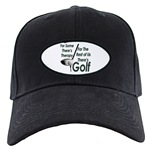 Golf Therapy Black Ball Cap