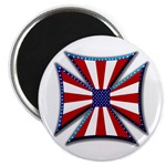 American Maltese Cross Magnet