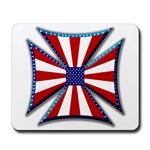 American Maltese Cross Mousepad 