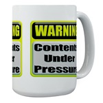 Contents Under Pressure Large Coffee Mug 