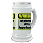 Do Not Operate Warning Beer Stein