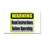 Read Instructions First Rectangular Sticker