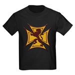 Royal Scottish Biker Cross Kids Dark T-Shirt