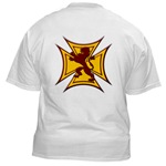 Royal Scottish Biker Cross White T-Shirt