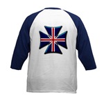 British Biker Cross Kids Baseball Jersey