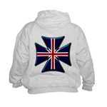 British Biker Cross Kids Hoodie